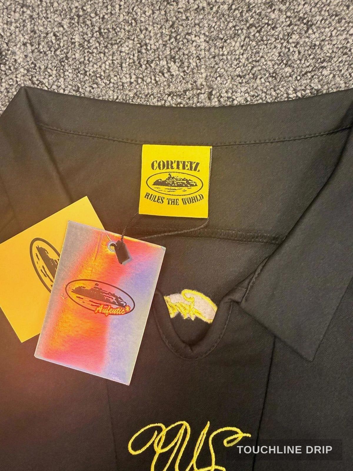 badge closeup product image of Corteiz Black Talismo Jersey