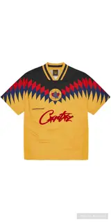 Front product image of Corteiz Club America Yellow Jersey BNWT Size Small