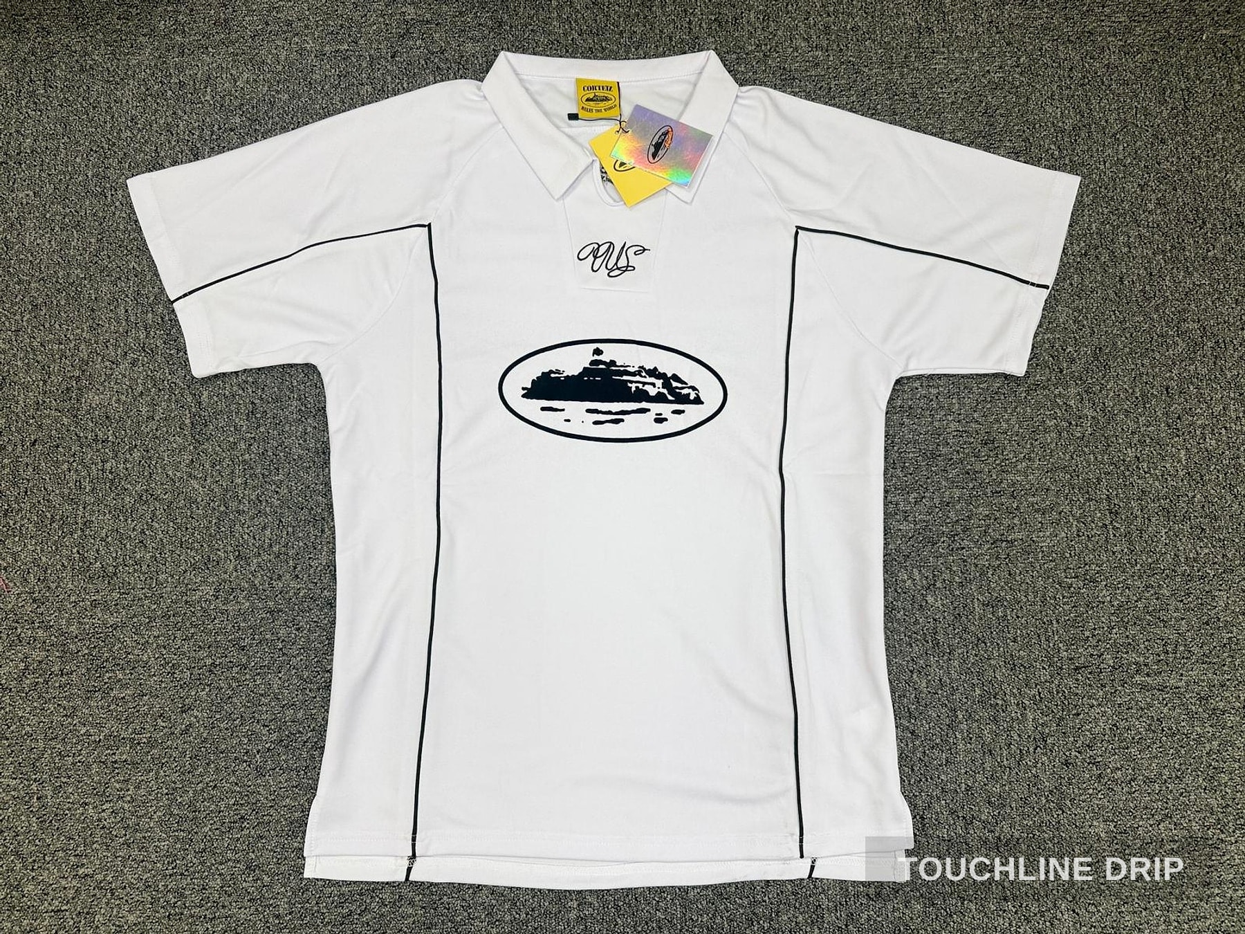 Front product image of Corteiz White Talismo Jersey