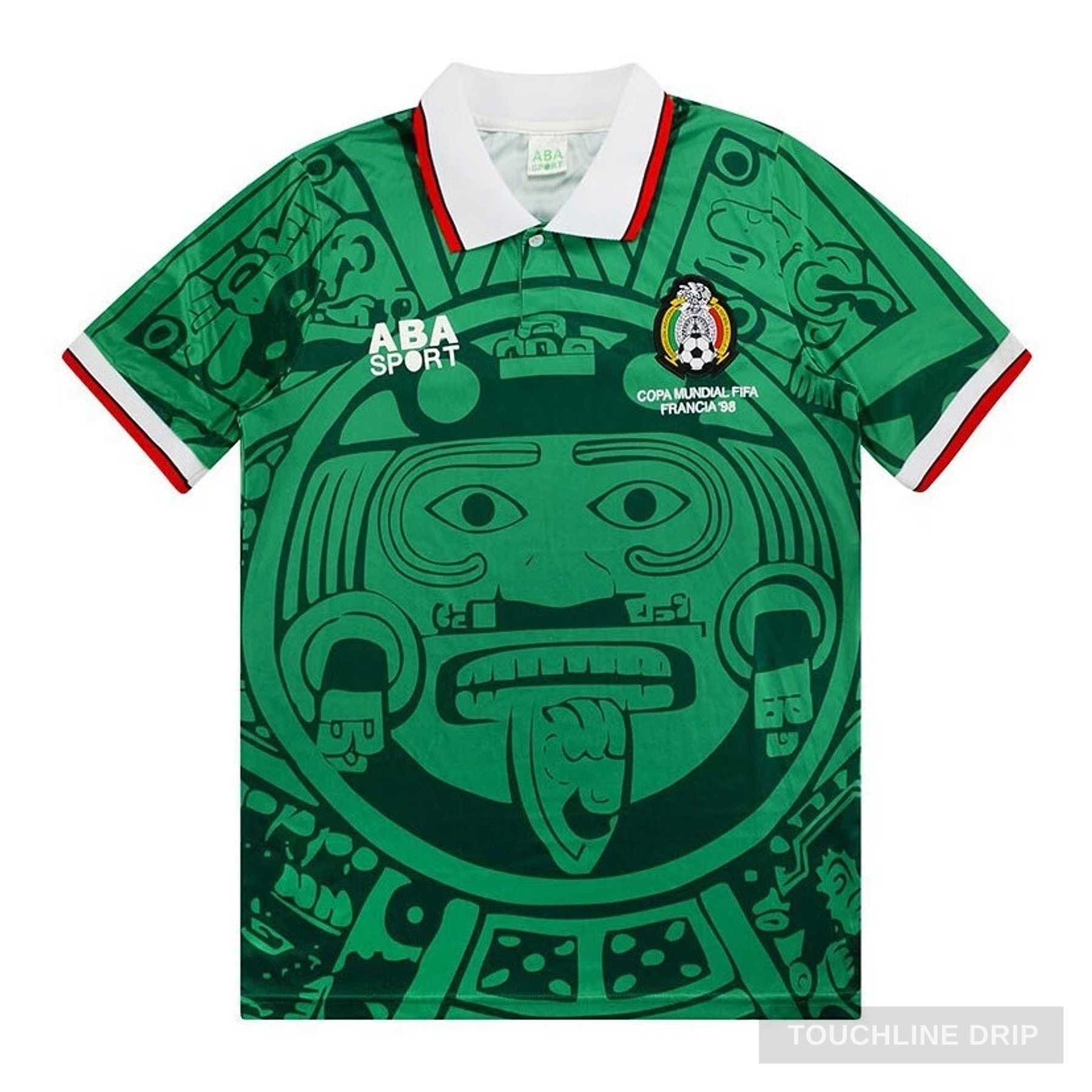 Front product image of Mexico 1998 'aztec' World Cup Jersey
