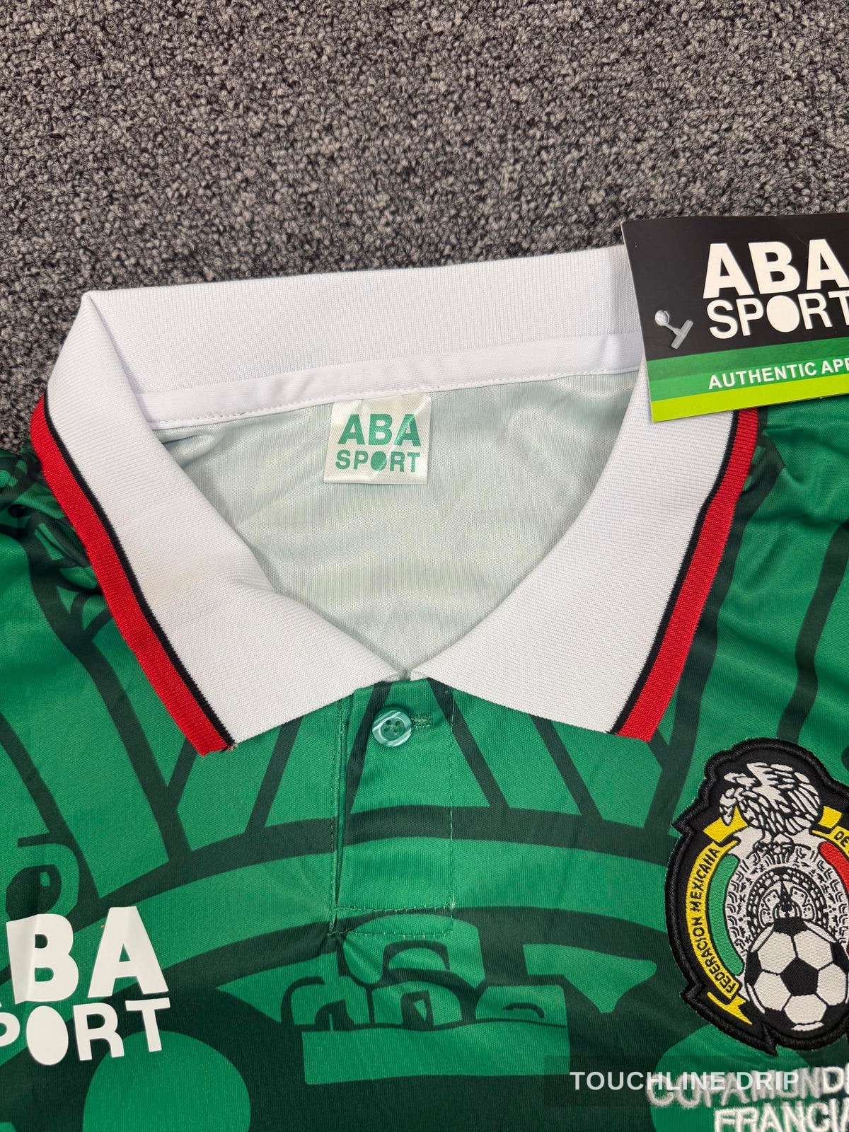 collar product image of Mexico 1998 'aztec' World Cup Jersey