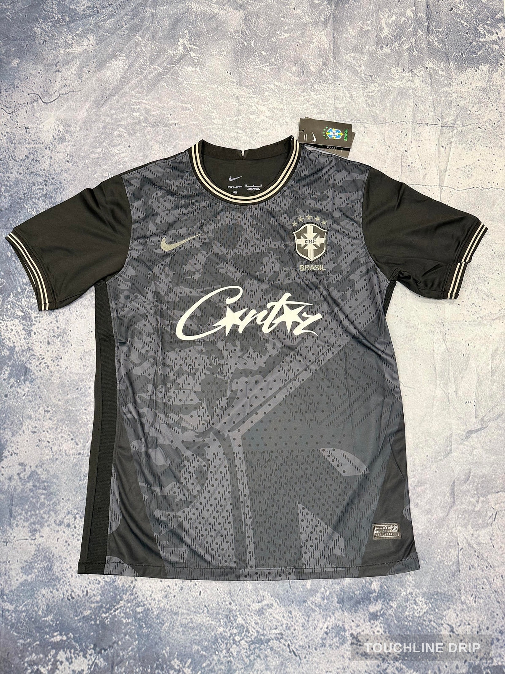Front product image of Nike x Corteiz Blacked Out Brazil Concept Jersey
