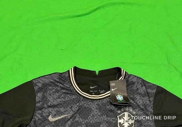collar detail image of Nike x Corteiz Blacked Out Brazil Concept Jersey