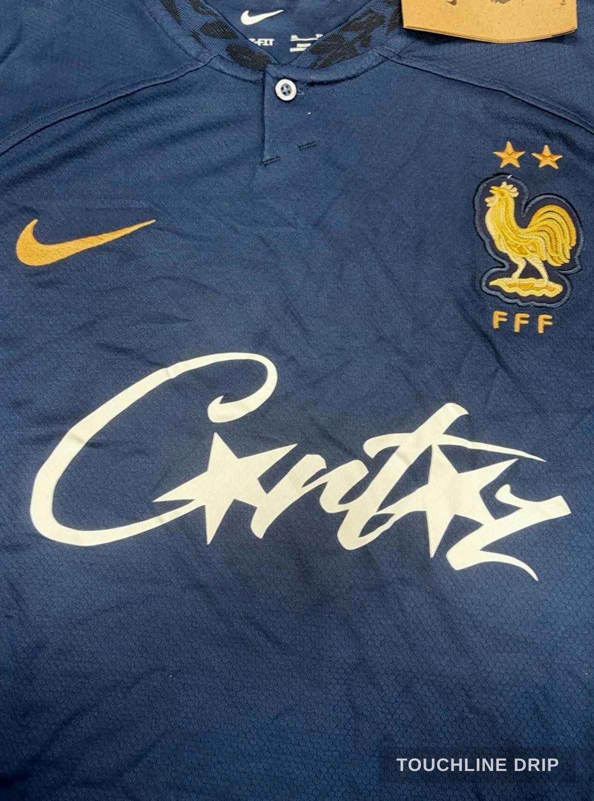 badge closeup product image of Nike x Corteiz 2022 World Cup Jersey Deep Navy