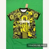 Front product image of Nike x Stussy Brazil Black and Yellow Christ the Redeemer Jersey