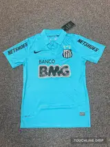 Front product image of Neymar JR Santos FC 2011 2012 Retro Blue Green Turquoise Jersey