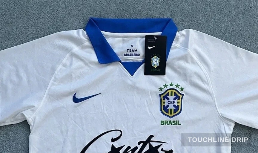 logo closeup detail image of Nike x Corteiz Brazil 2019 Jersey