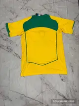 logo closeup product image of Nike x Stussy Brazil 2004 Home Jersey