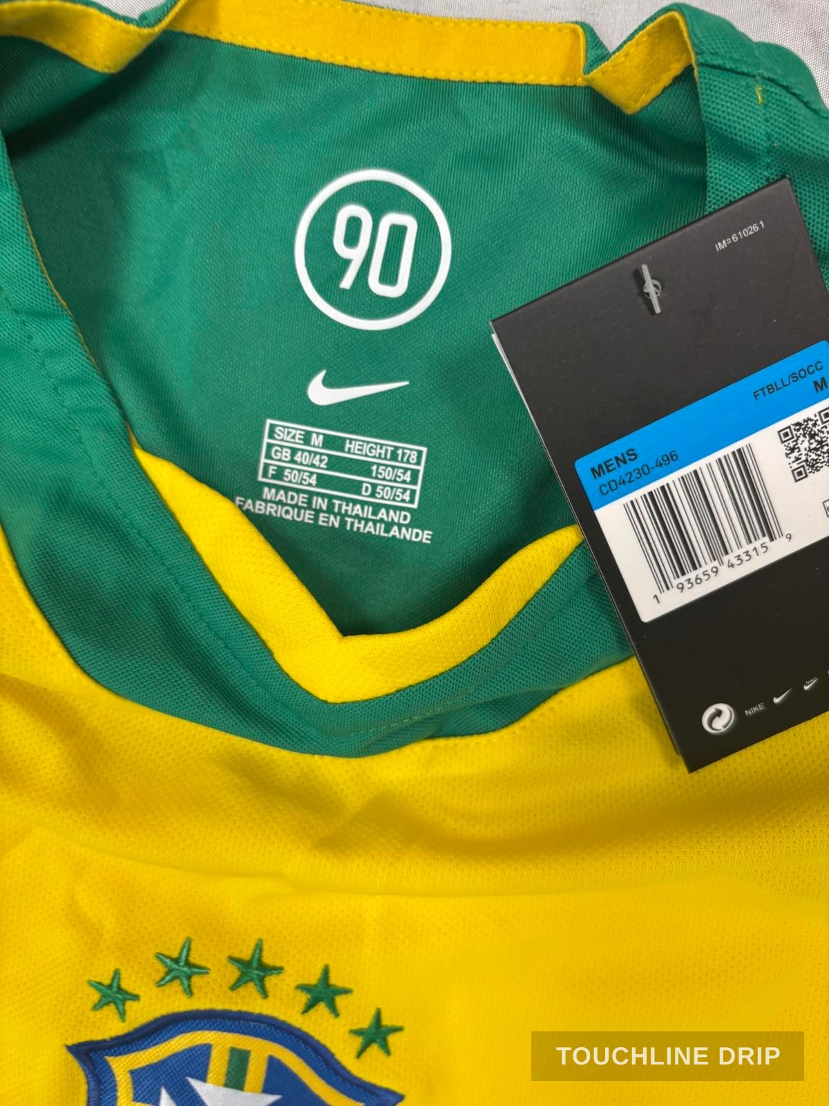 badge closeup product image of Nike x Stussy Brazil 2004 Home Jersey