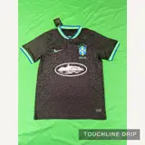 Front product image of Nike x Corteiz Alcatraz Brazil Black Leopard Concept Jersey
