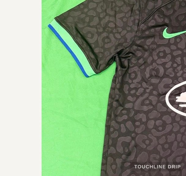 sleeve detail image of Nike x Corteiz Alcatraz Brazil Black Leopard Concept Jersey