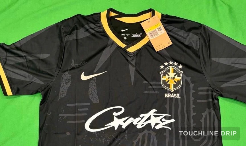 logo closeup detail image of Corteiz x Brazil Desert Breeze Concept Jersey