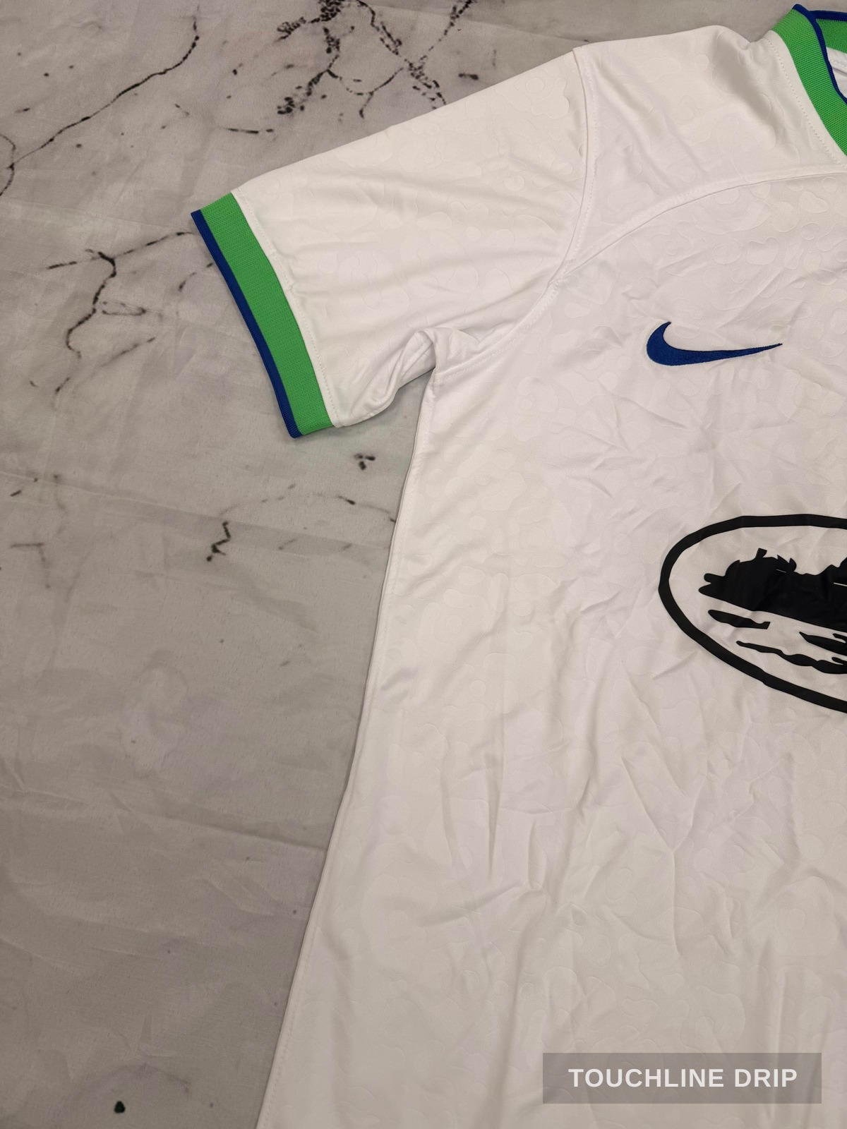 sleeve product image of Nike x Corteiz Brazil White Leopard Concept Jersey