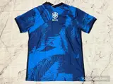 Detail product image 5 of Nike x Stussy Brazil Mid Blue Leaf Print Concept Jersey