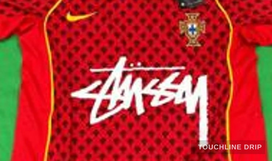 logo closeup detail image of Nike x Stussy Portugal Special Edition Kit