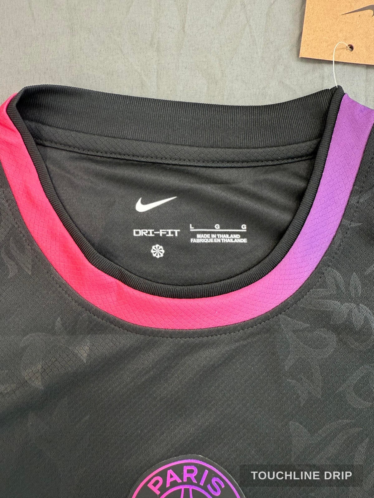 sleeve product image of Nike x Stussy PSG GTO Black and Pink Jersey