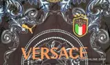 logo closeup detail image of Puma x Versace Special Edition Italia Jersey