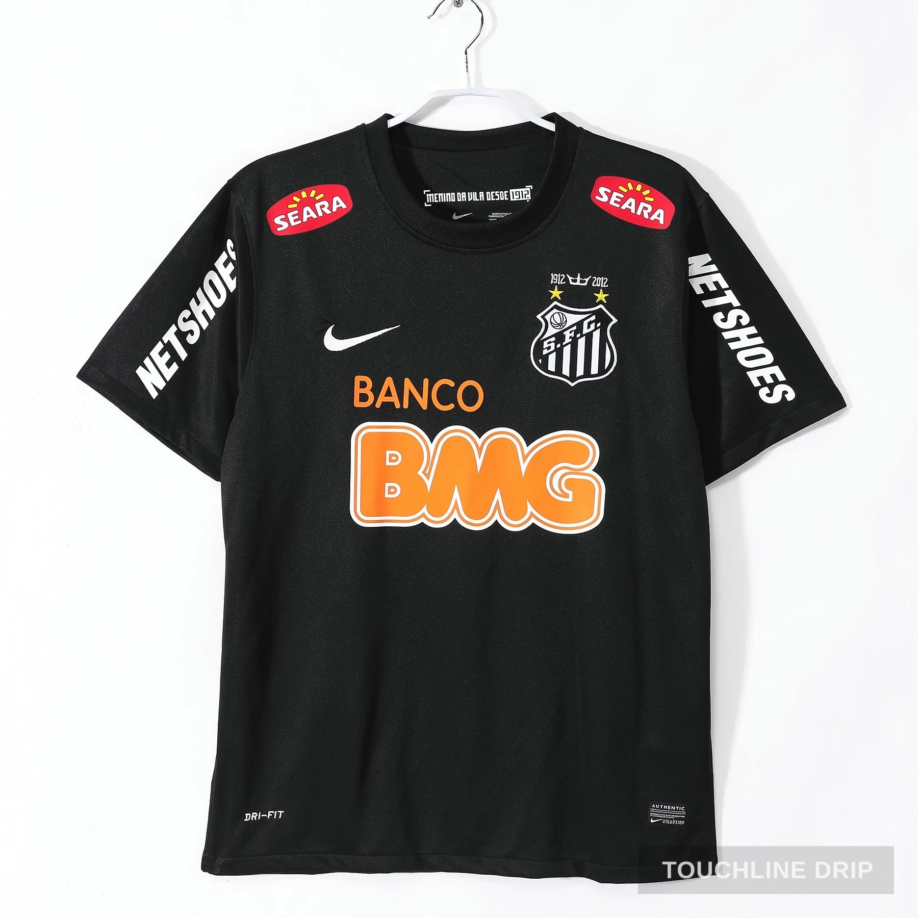 Front product image of Santos 2012/13 Black Neymar Jr #11 Jersey M BLK