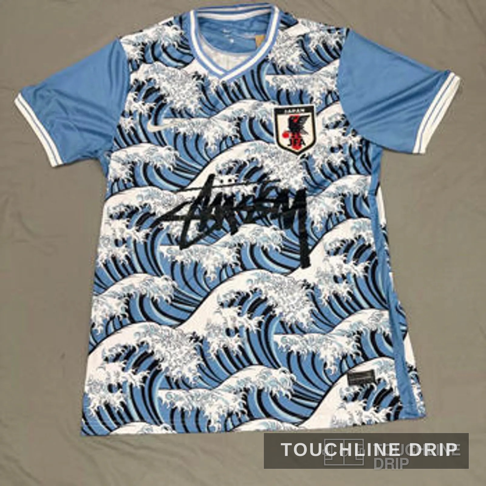 Front product image of JAPAN x Stussy "kanagawa" BLUE JERSEY