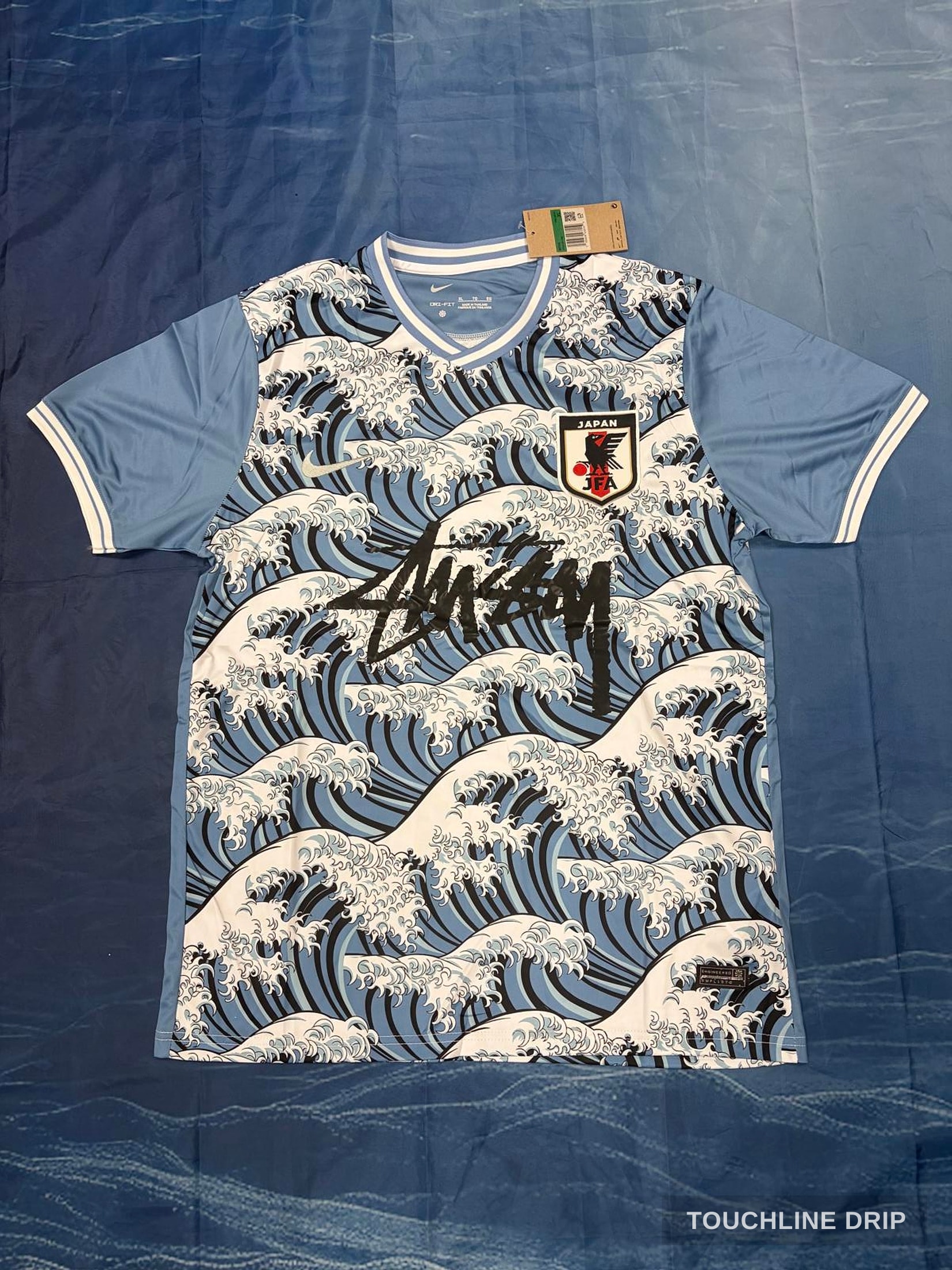 Front product image of JAPAN x Stussy "kanagawa" BLUE JERSEY