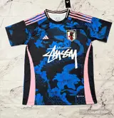 Front product image of Stussy x Japan Mystic Blue-pink Dragon Jersey - Size