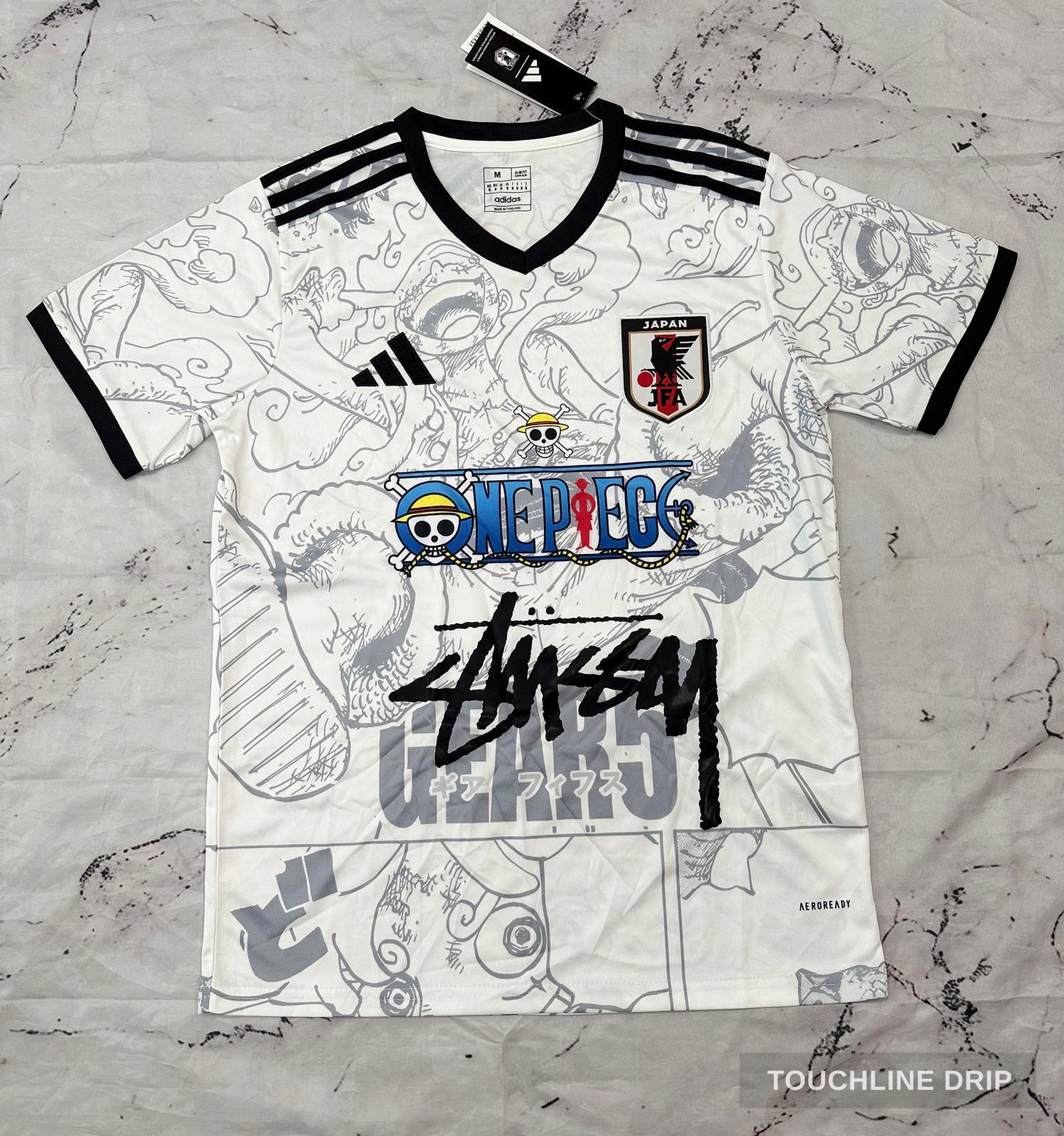 Front product image of Stussy x Japan One Piece White Jersey - Size