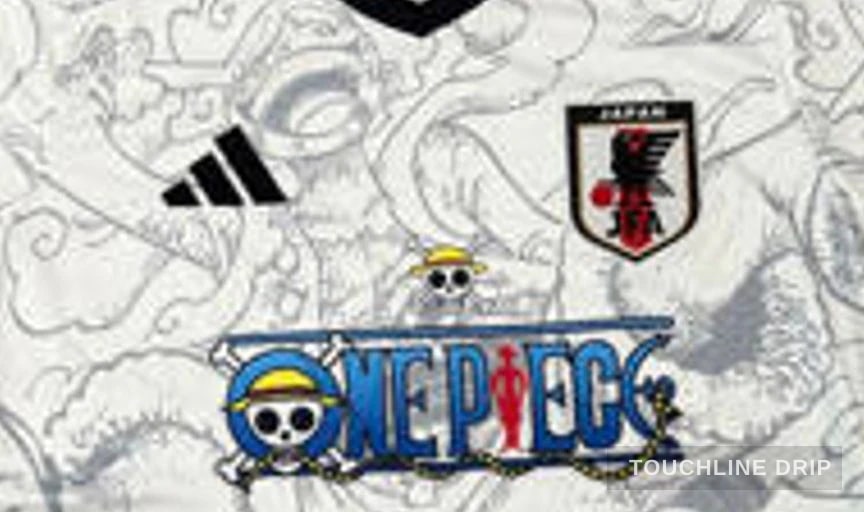 logo closeup detail image of Stussy x Japan One Piece White Jersey