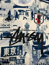 Detail product image 3 of Stussy x Japan "tokyo Streetscape" Concept Jersey – Cream/blue