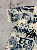 Detail product image 5 of Stussy x Japan "tokyo Streetscape" Concept Jersey – Cream/blue