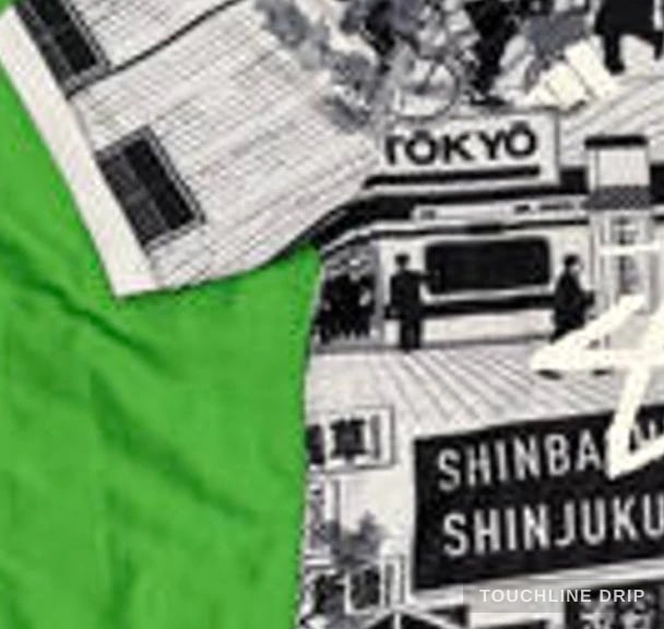 sleeve detail image of Stussy x Japan "tokyo Streetscape" Concept Jersey – Grey