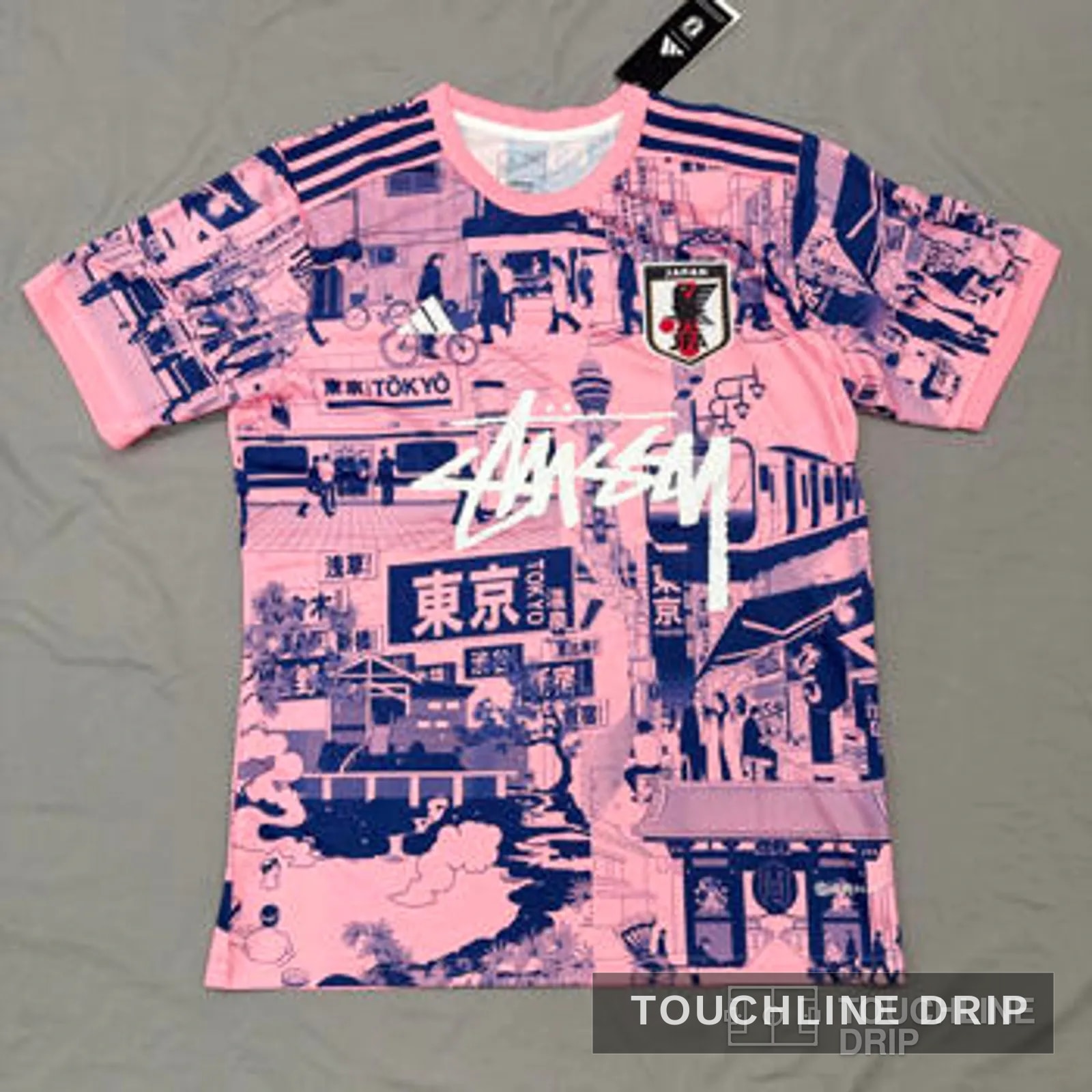 Front product image of Stussy x Japan "tokyo Streetscape" Concept Jersey – Pink