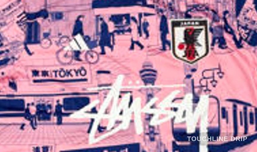 logo closeup detail image of Stussy x Japan "tokyo Streetscape" Concept Jersey – Pink