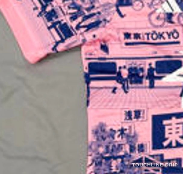 sleeve detail image of Stussy x Japan "tokyo Streetscape" Concept Jersey – Pink