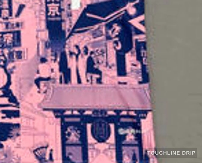 patch closeup detail image of Stussy x Japan "tokyo Streetscape" Concept Jersey – Pink