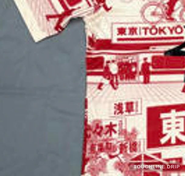 sleeve detail image of Stussy x Japan "tokyo Streetscape" Concept Jersey – Red