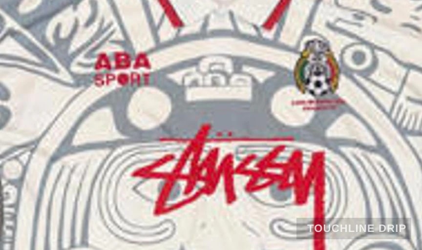 logo closeup detail image of Mexico x Stussy 98 Away White