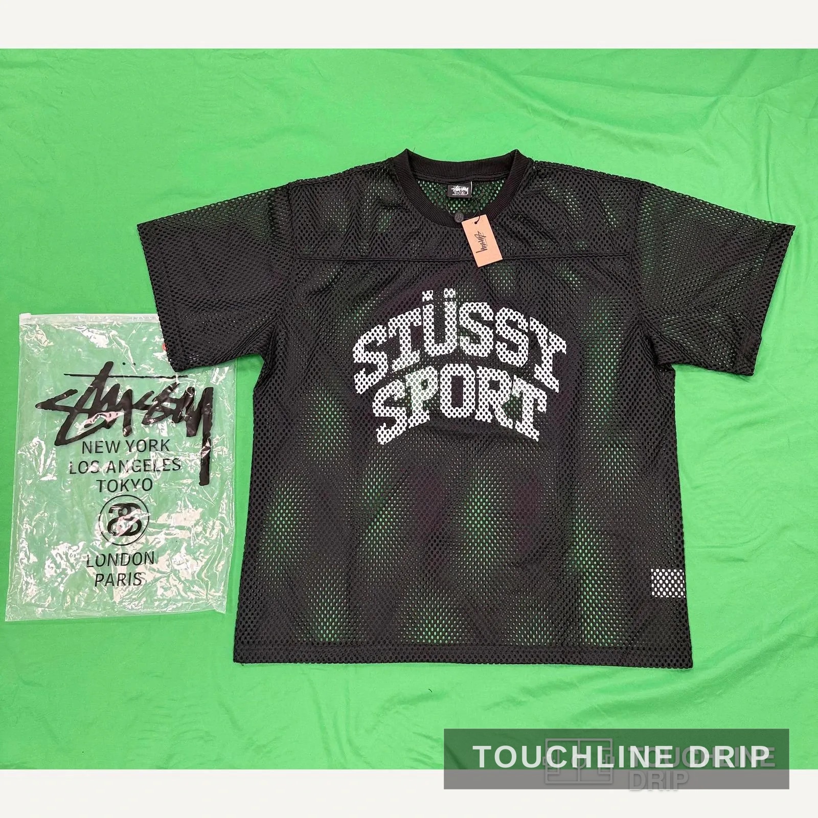Front product image of Stussy Sport Mesh Jersey - Black