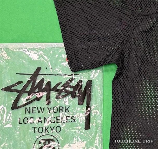 sleeve detail image of Stussy Sport Mesh Jersey - Black
