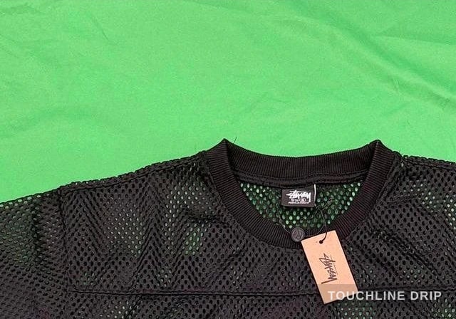 collar detail image of Stussy Sport Mesh Jersey - Black