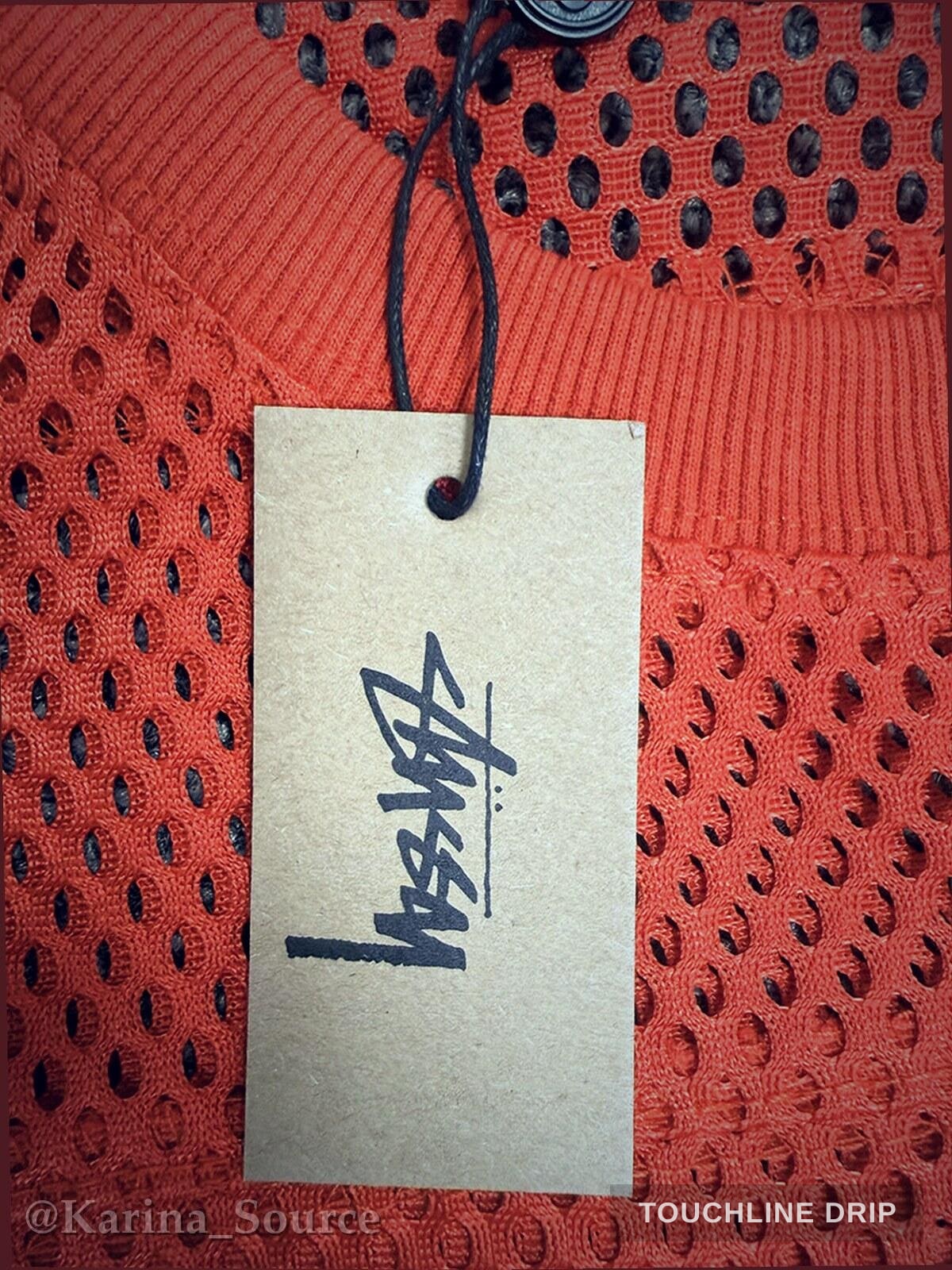 badge closeup product image of Stussy Sport Mesh Jersey - Red