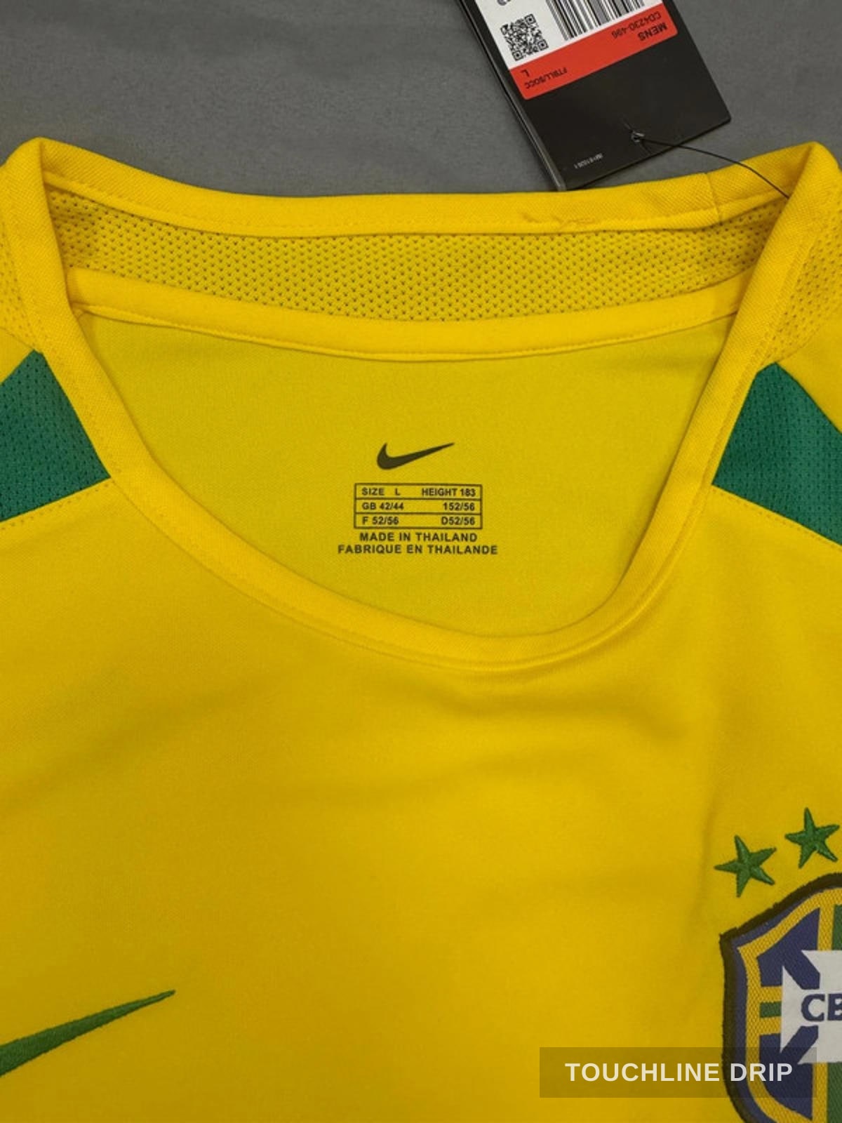 collar product image of Stussy x Brazil Yellow 2002 Inspired Special Edition Jersey