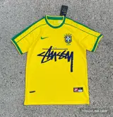 Front product image of Nike x Stussy Brazil Yellow 1998 Inspired Special Edition Concept Jersey