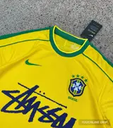 Back product image of Nike x Stussy Brazil Yellow 1998 Inspired Special Edition Concept Jersey