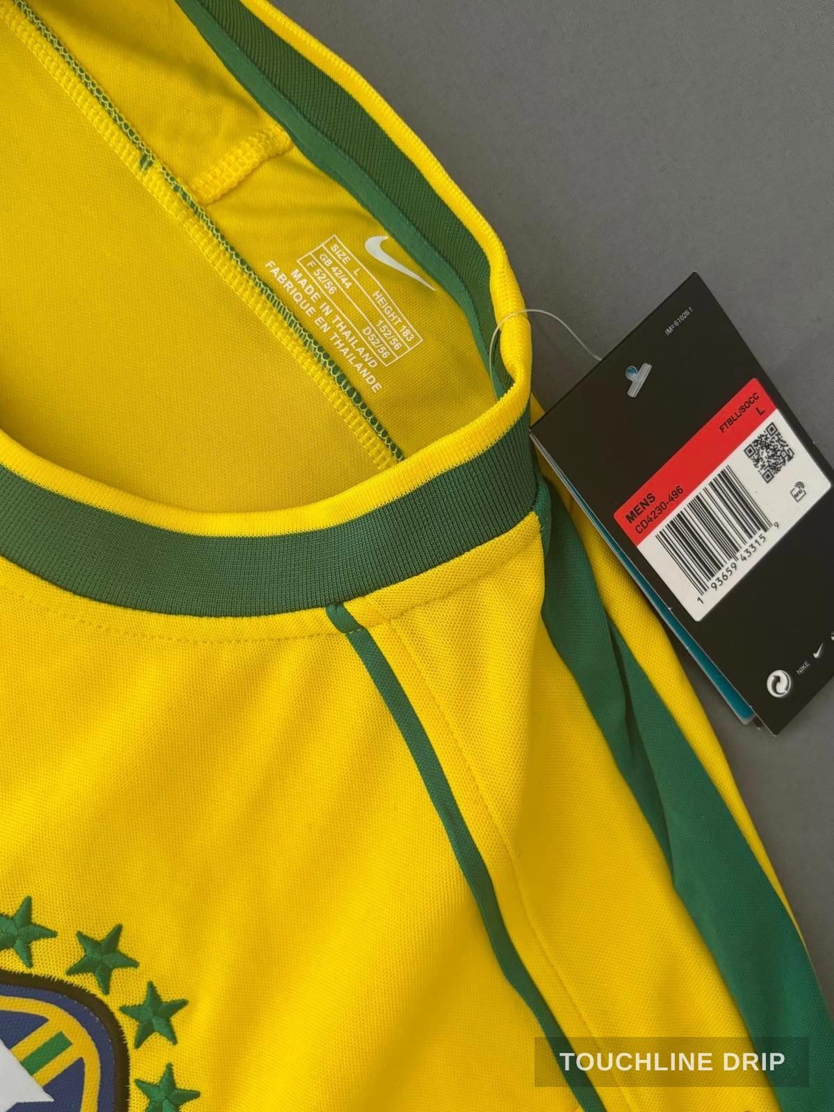 collar product image of Nike x Stussy Brazil Yellow 1998 Inspired Special Edition Concept Jersey