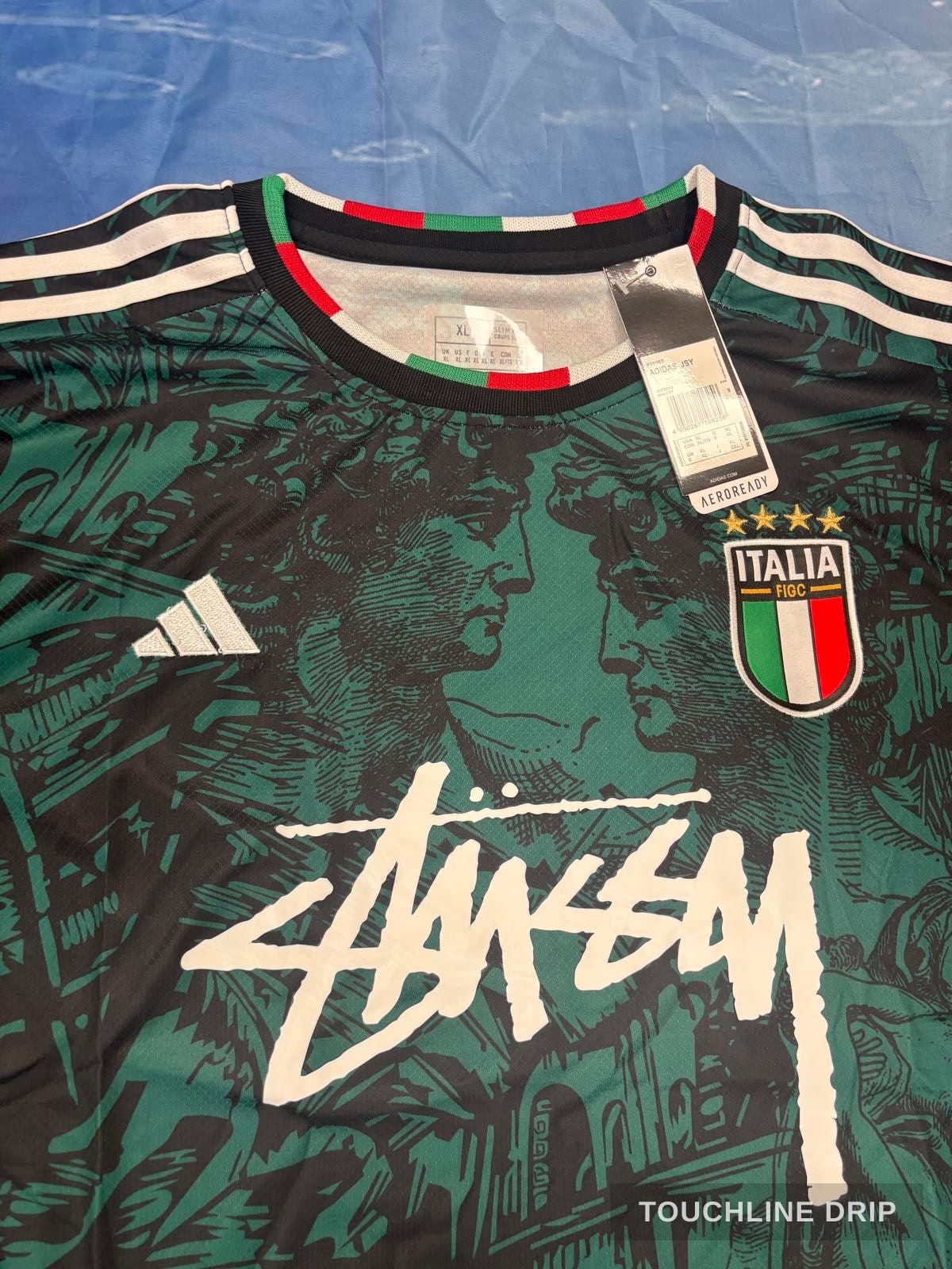 logo closeup product image of Stussy x Italy 2024 Special Edition Jersey