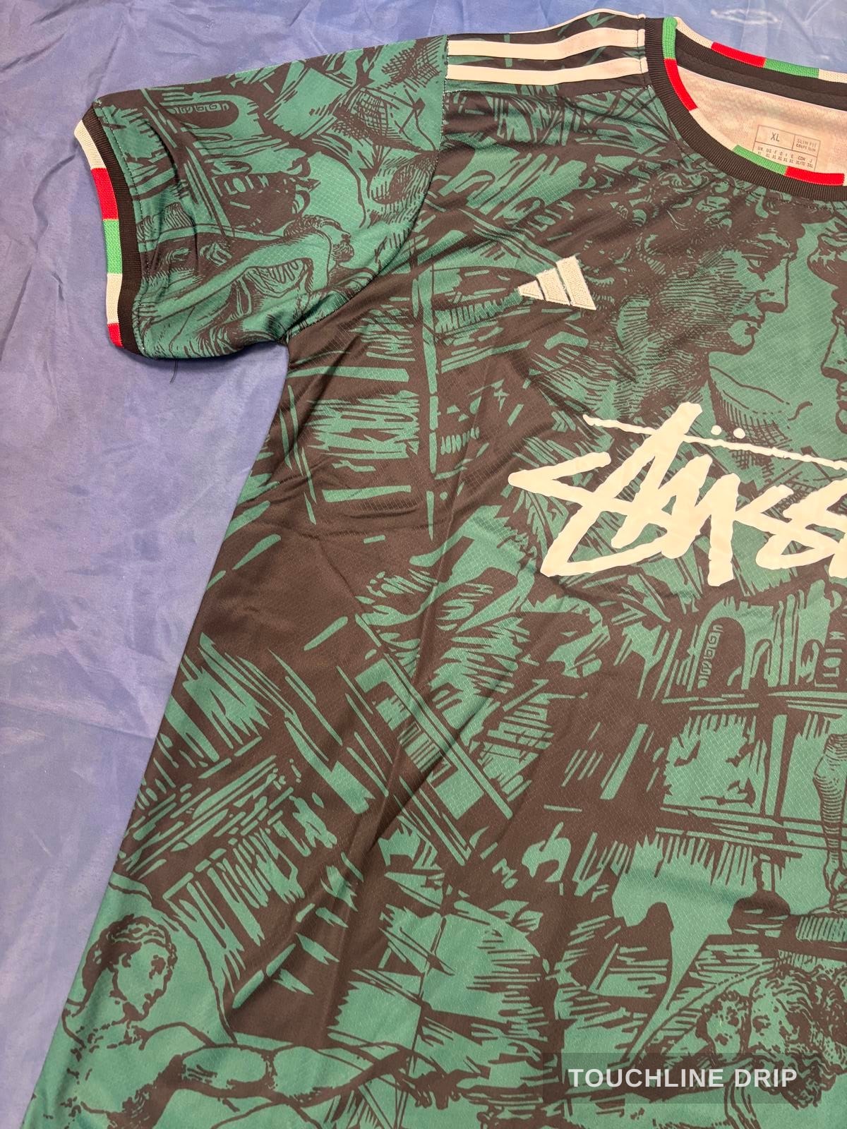 patch closeup product image of Stussy x Italy 2024 Special Edition Jersey