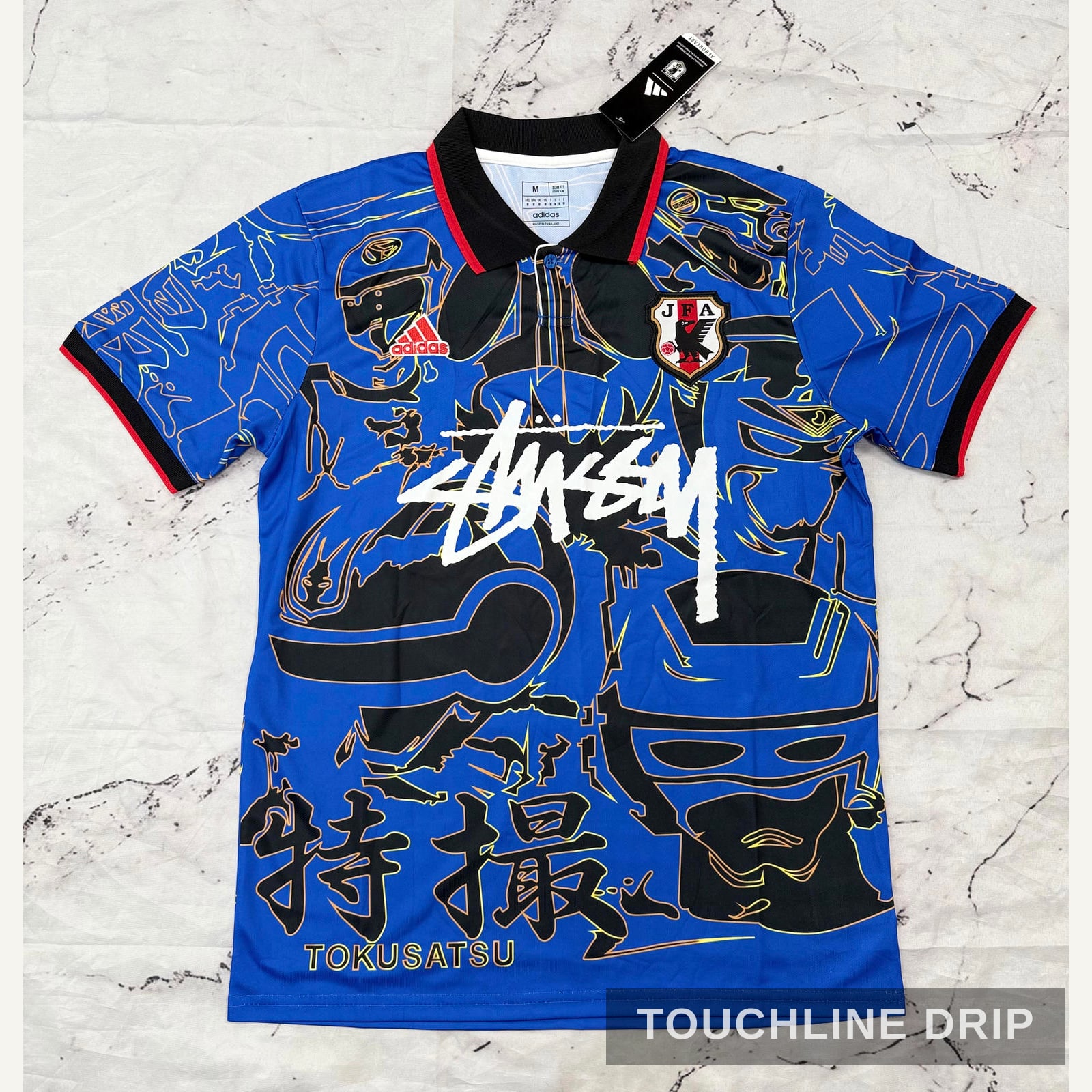 Front product image of Tokusatsu-inspired Japan JFA Concept Jersey - Blue Samurai Edition
