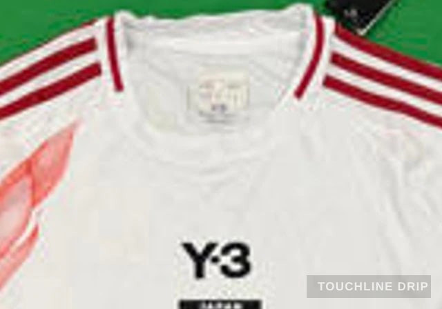 collar detail image of Y-3 x Stussy x Japan "rising Phoenix" Limited Edition Jersey - White/red Flame