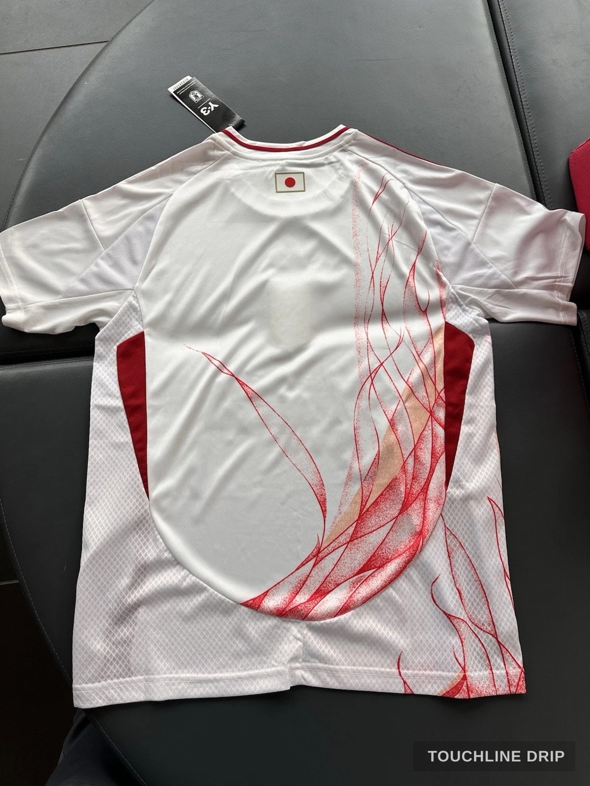 Back product image of Y-3 x Stussy x Japan "rising Phoenix" Limited Edition Jersey - White/red Flame (Y3-STSY-JPN-PHXFLM-JSY)